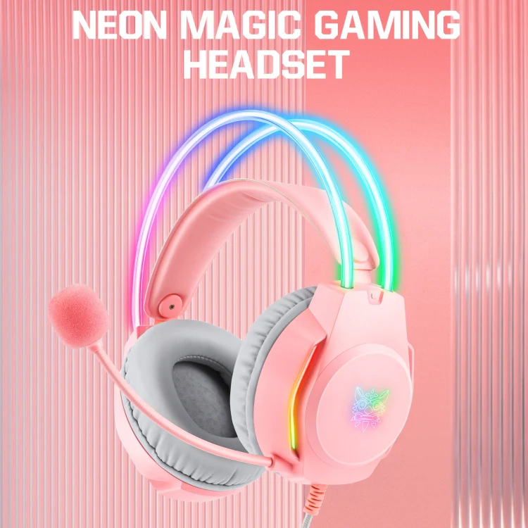 X26 USB+3.5mm RGB Wired Gaming Headset(Pink) - Image 2