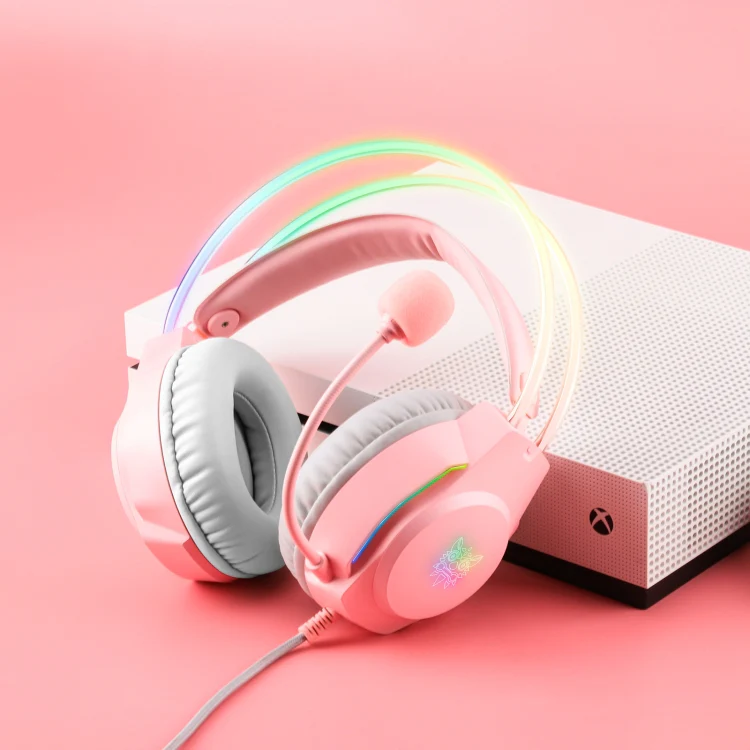 X26 USB+3.5mm RGB Wired Gaming Headset(Pink) - Image 6