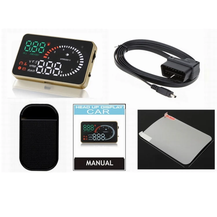 X6 3.5 inch Car OBDII / EUOBD HUD Vehicle-mounted Head Up Display Security System, Support Speed & Water Temperature & Speed Alarm & Fuel Consumption & Battery Voltage, etc. - Image 6