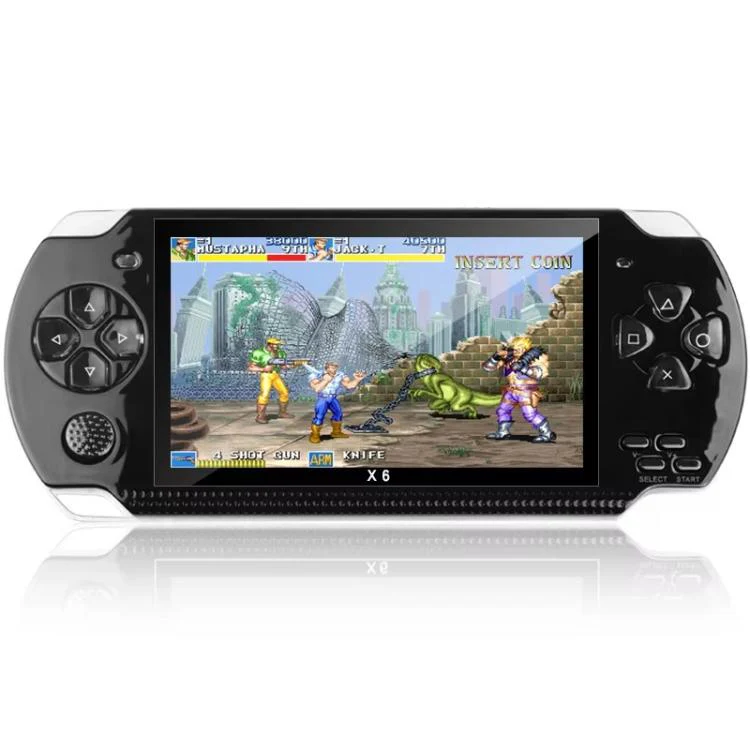 X6 Pocket Gaming Console 4.3 Inch HD Gaming Handheld, Spec: 8G With Camera(Black)