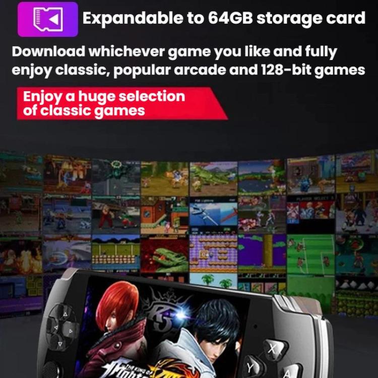 X6 Pocket Gaming Console 4.3 Inch HD Gaming Handheld, Spec: 8G With Camera(Black) - Image 6