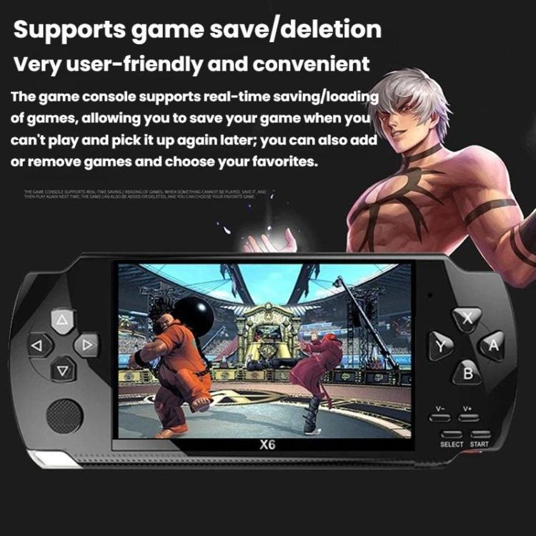 X6 Pocket Gaming Console 4.3 Inch HD Gaming Handheld, Spec: 8G With Camera(Black) - Image 7