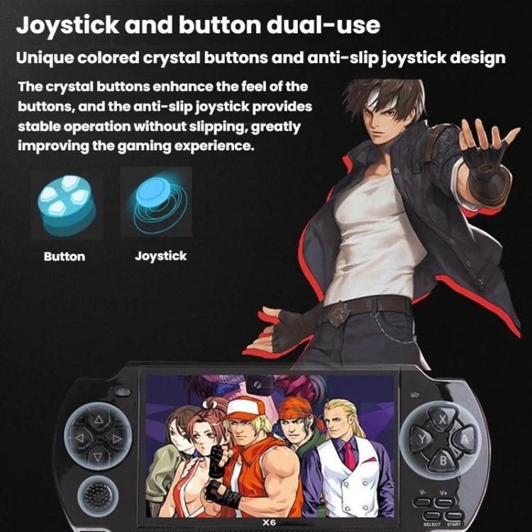 X6 Pocket Gaming Console 4.3 Inch HD Gaming Handheld, Spec: 8G With Camera(Black) - Image 9