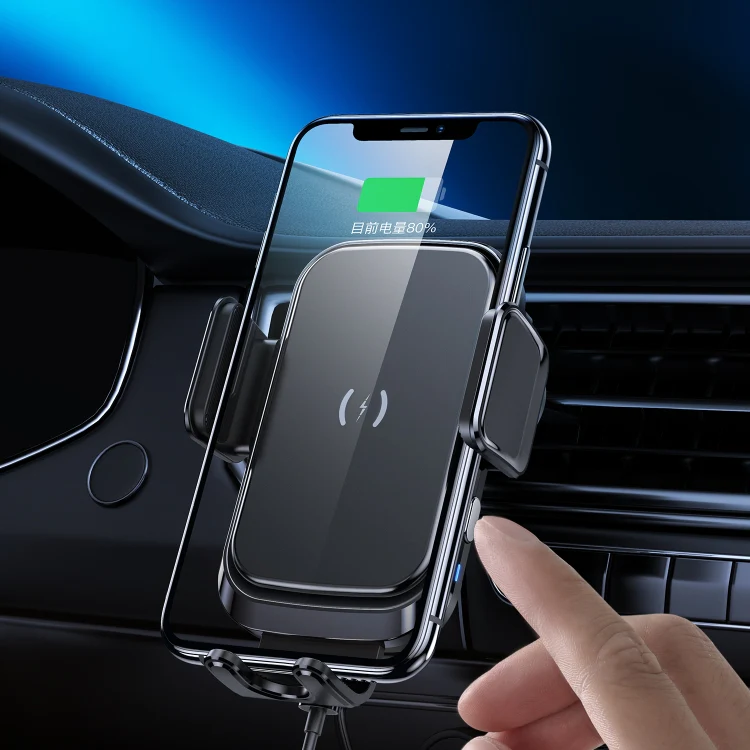 X7 Car Air Outlet Wireless Charging Mobile Phone Gravity Bracket Holder (Black) - Image 10