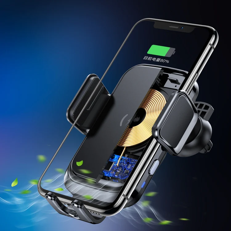 X7 Car Air Outlet Wireless Charging Mobile Phone Gravity Bracket Holder (Black) - Image 7