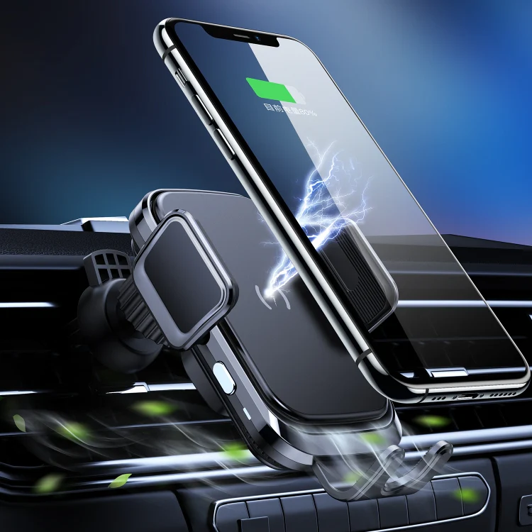 X7 Car Air Outlet Wireless Charging Mobile Phone Gravity Bracket Holder (Black) - Image 8