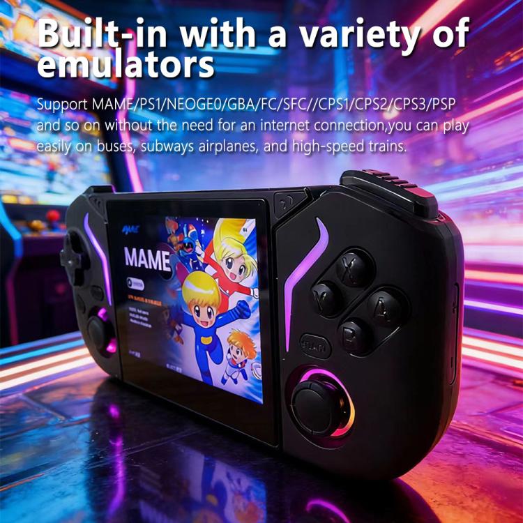 X95 Pro Android 9.0 Handheld Game Console, 3.5 Inch IPS Screen Retro Game Player Support WiFi Video Player with RGB Joystick 128G(Milk White) - Image 5