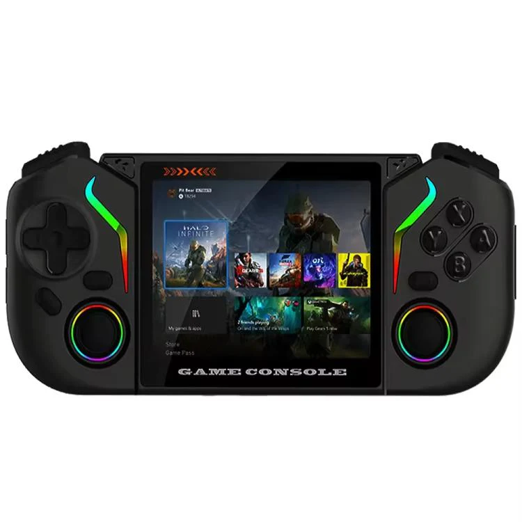X95 Pro Android 9.0 Handheld Game Console, 3.5 Inch IPS Screen Retro Game Player Support WiFi Video Player with RGB Joystick 64G(Black)