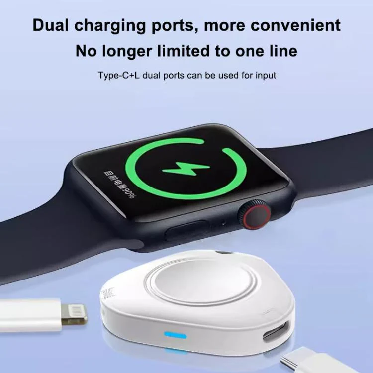 xDfind 8 Pin and Type-C Portable Smart Watch Magnetic Wireless Charger for Apple Watch(White) - Image 6