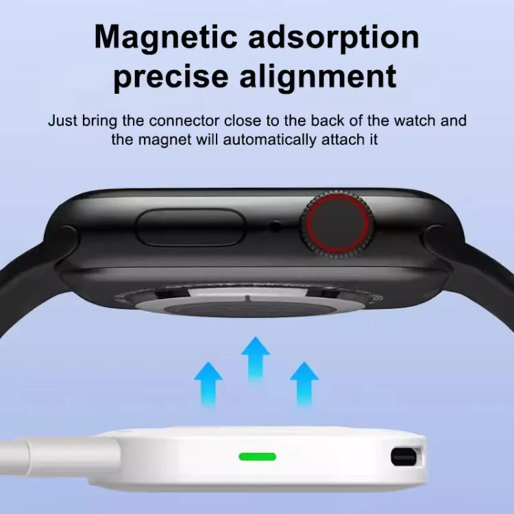 xDfind 8 Pin and Type-C Portable Smart Watch Magnetic Wireless Charger for Apple Watch(White) - Image 7
