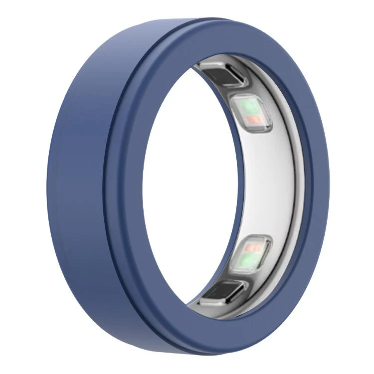 xDfind For Oura Ring5 Smart Ring Silicone Cover, Size:M(Dark Blue)
