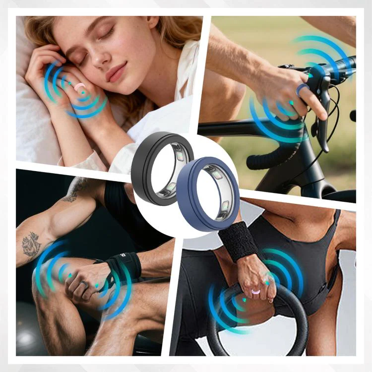 xDfind For Oura Ring5 Smart Ring Silicone Cover, Size:S(Black) - Image 9