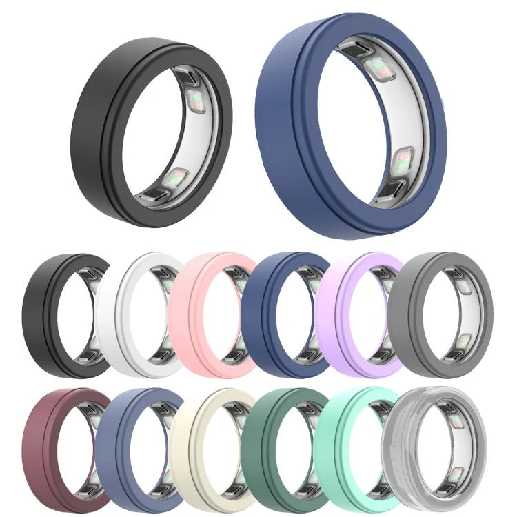 xDfind For Oura Ring5 Smart Ring Silicone Cover, Size:S(Pine-needle Green) - Image 2