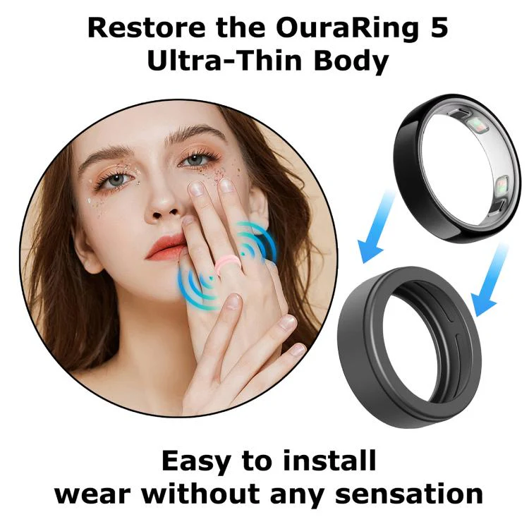 xDfind For Oura Ring5 Smart Ring Silicone Cover, Size:S(Teal) - Image 6