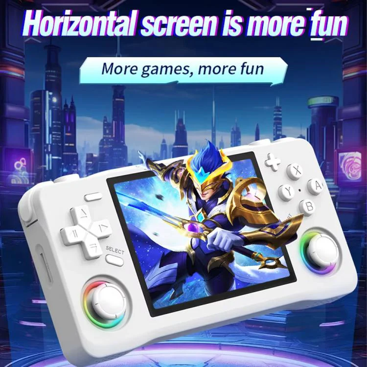 XF35H 3.5-Inch Retro Handheld Game Console With Linux System And RGB Light Pocket Video Game Player 64G(Transparent Black) - Image 2