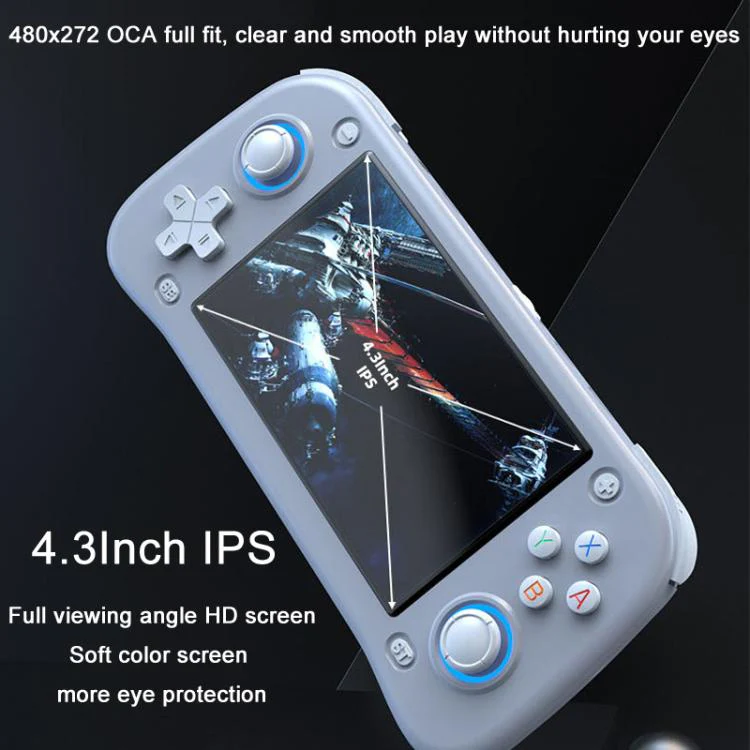 XF43 Retro Handheld Game Console Open Source 4.3 Inch Large Screen Gaming Video Players Console 128G(Gray) - Image 10