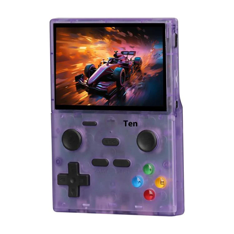 XGB35 3.5-inch IPS HD Handheld Retro Game Console Supports 10 Emulators, Memory:8G+64G(Translucent Purple)
