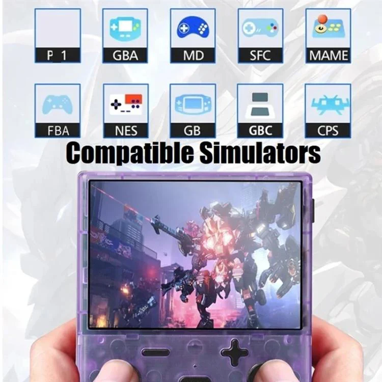 XGB35 3.5-inch IPS HD Handheld Retro Game Console Supports 10 Emulators, Memory:8G(Translucent Purple) - Image 5