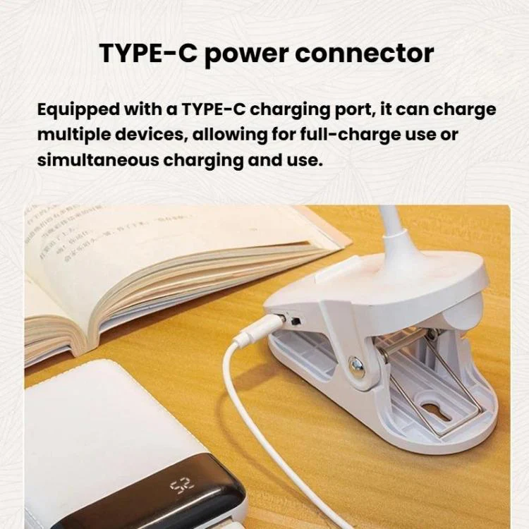 Xiajule Portable Clip On Desk Lamp Night Light, Eye Protection High CRI Reading Lamp, Spec: Plug-in - Image 10