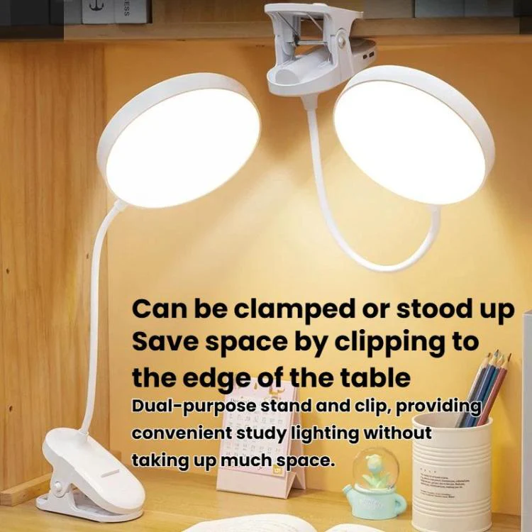 Xiajule Portable Clip On Desk Lamp Night Light, Eye Protection High CRI Reading Lamp, Spec: Rechargeable - Image 2