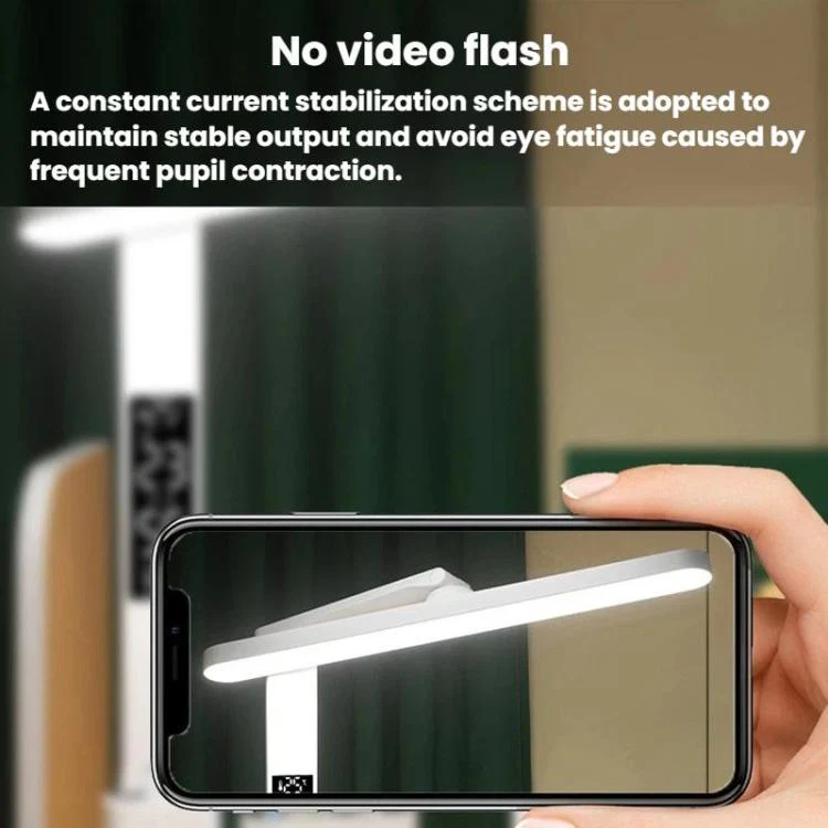 Xiajule Portable LED Desk Lamp With Time Display & Pen Holder, Dimmable Eye-Caring Lamp For Reading Homework, Spec: 1800mAh - Image 7
