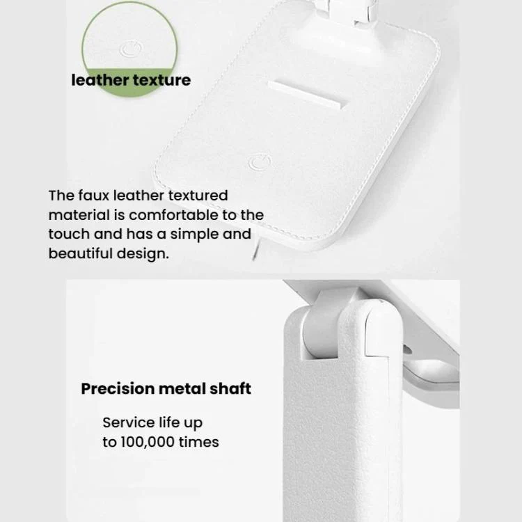 Xiajule Three-Color Temperature LED Folding Eye-Caring Desk Lamp, USB Stepless Dimmable Reading Light For Bedroom Dormitory, Spec: Plug-in - Image 9