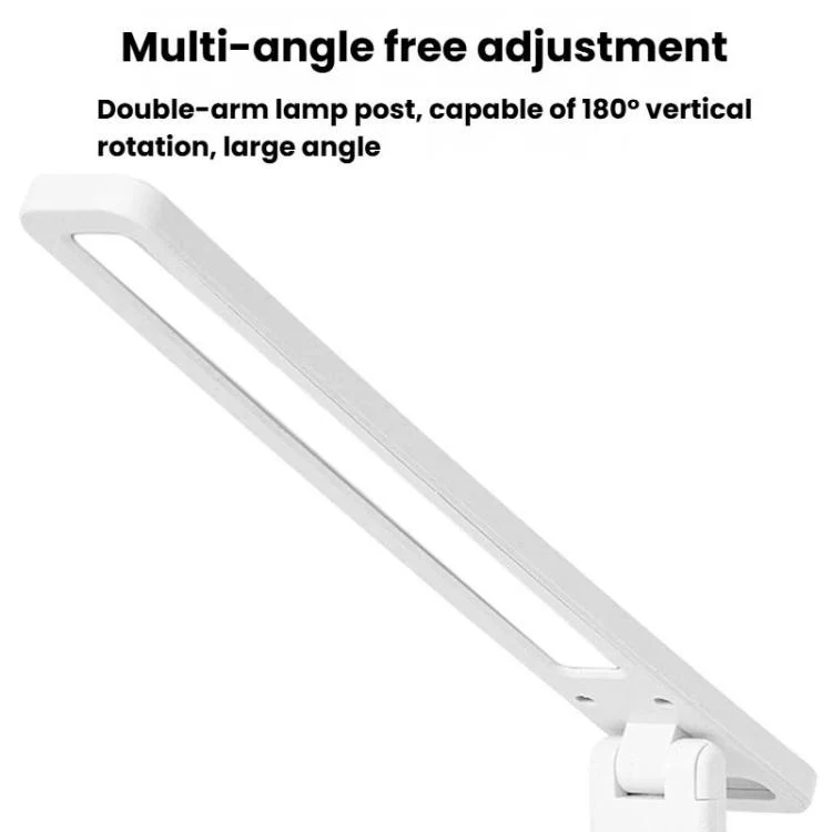 Xiajule Three-Color Temperature LED Folding Eye-Caring Desk Lamp, USB Stepless Dimmable Reading Light For Bedroom Dormitory, Spec: Rechargeable 500mAh - Image 10