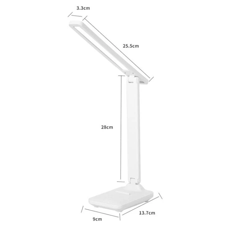 Xiajule Three-Color Temperature LED Folding Eye-Caring Desk Lamp, USB Stepless Dimmable Reading Light For Bedroom Dormitory, Spec: Rechargeable 500mAh - Image 11