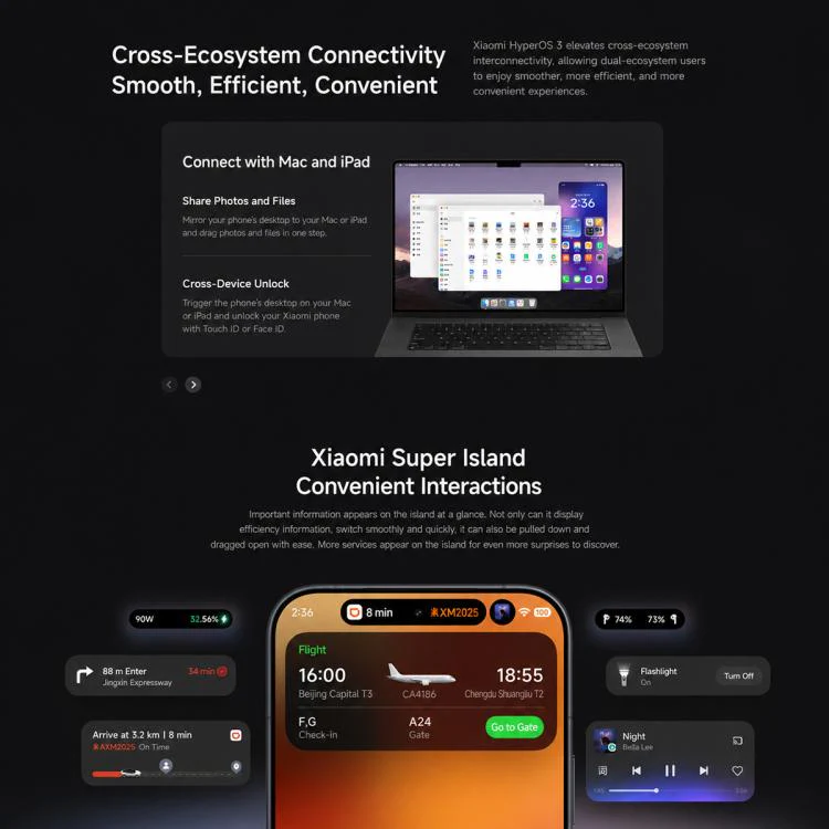 Xiaomi 17 Max, 12GB+256GB, 3D Ultrasonic Fingerprint, 6.9 inch Xiaomi HyperOS 3 Snapdragon 8 Elite Gen 5 Octa Core, NFC, Network: 5G (White) - Image 21