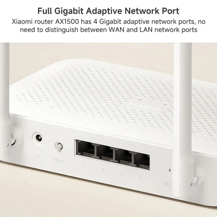 Xiaomi AX1500 4-channel Independent Signal Amplifier WiFi 6 Dual Band Router, US Plug(White) - Image 3