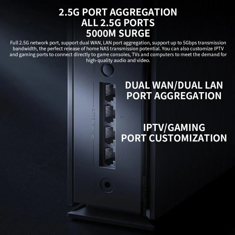Xiaomi BE6500 Pro WiFi7 Dual Band 8-channel Independent Signal Amplifier 1GB Memory Router, US Plug(Black) - Image 8