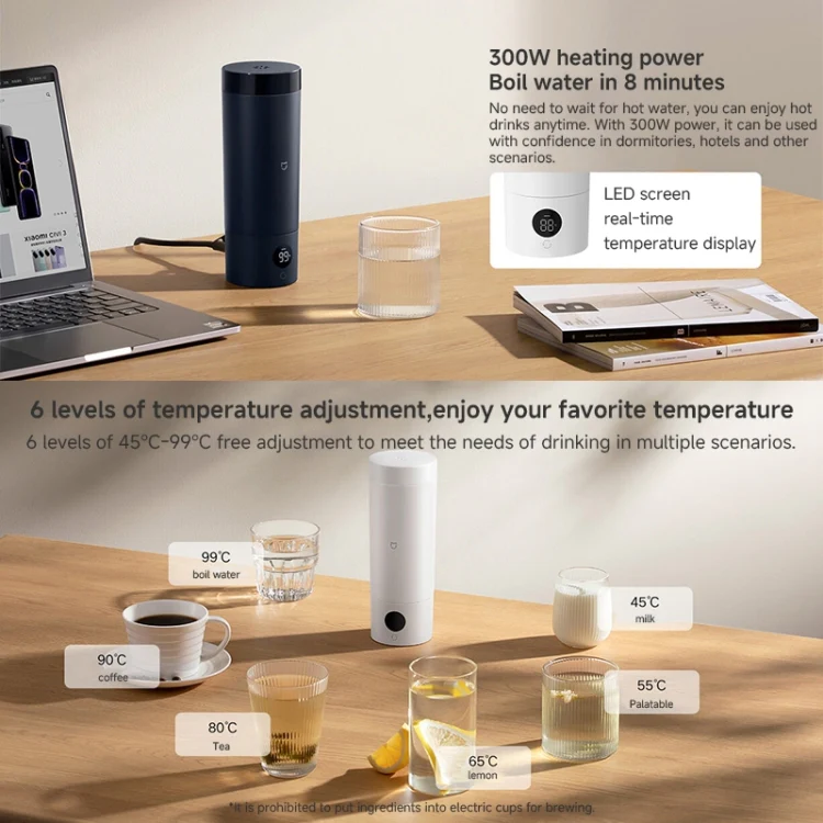 Xiaomi Mijia Smart Portable Electric Heating Cup 2(Dark Blue) - Image 4