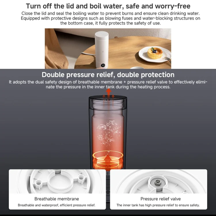 Xiaomi Mijia Smart Portable Electric Heating Cup 2(Dark Blue) - Image 6
