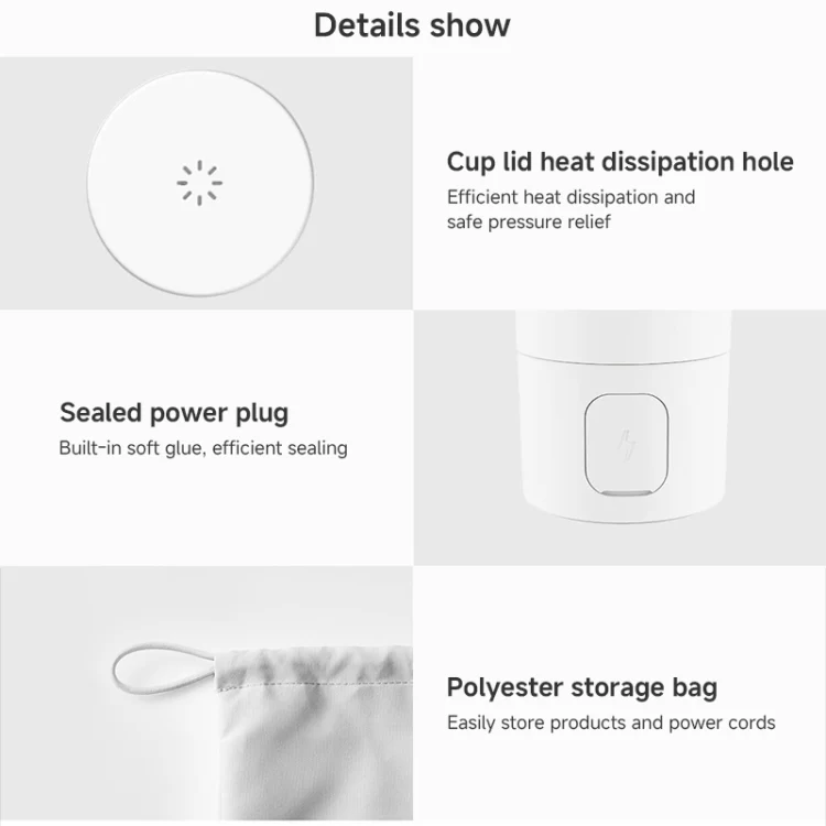 Xiaomi Mijia Smart Portable Electric Heating Cup 2(Dark Blue) - Image 9