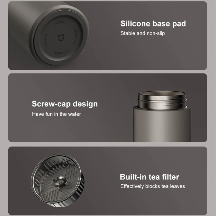 Xiaomi Mijia Ti 2 Pure Titanium Thermos Cup 480mL(Dark Grey) - Image 7