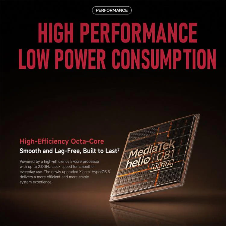 Xiaomi REDMI 17C, 4GB+128GB, 6.88 inch Xiaomi HyperOS 3 MediaTek Helio G81-Ultra Octa Core, Network: 4G (Black) - Image 10