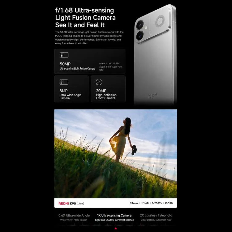 Xiaomi Redmi K90 Ultra, 12GB+512GB, 6.83 inch Xiaomi HyperOS 3 Snapdragon 8 Elite Octa Core, NFC, Network: 5G (Space Silver) - Image 20