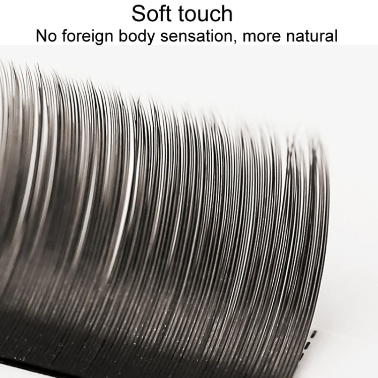 XINUO 10rows /Box Single Flat Hair Eyelash Extensions Double Tip Soft Matte False Eye Liners, Model: 0.20 J Curved(12mm) - Image 6