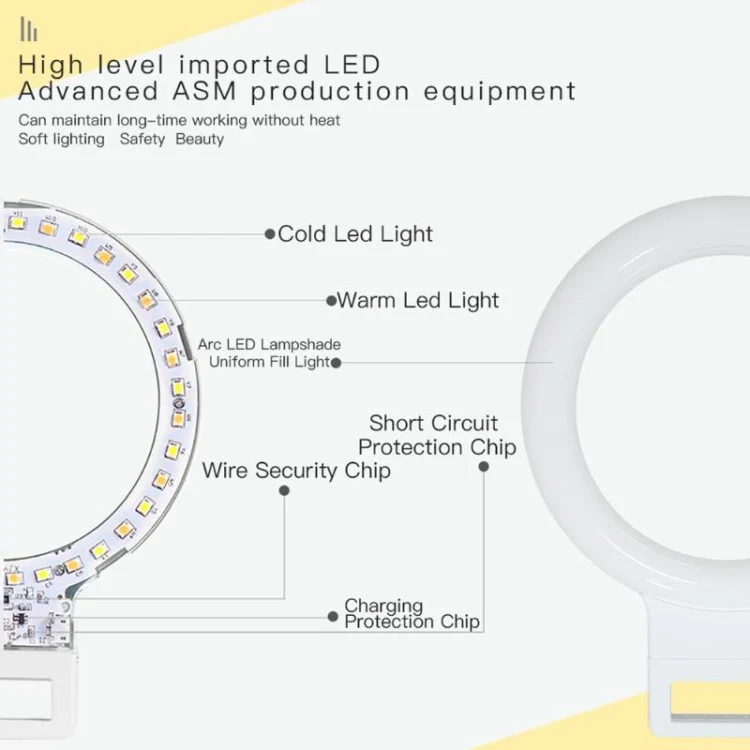 XJ18 LED Light Live Self-timer Flash Fill Light(White) - Image 3