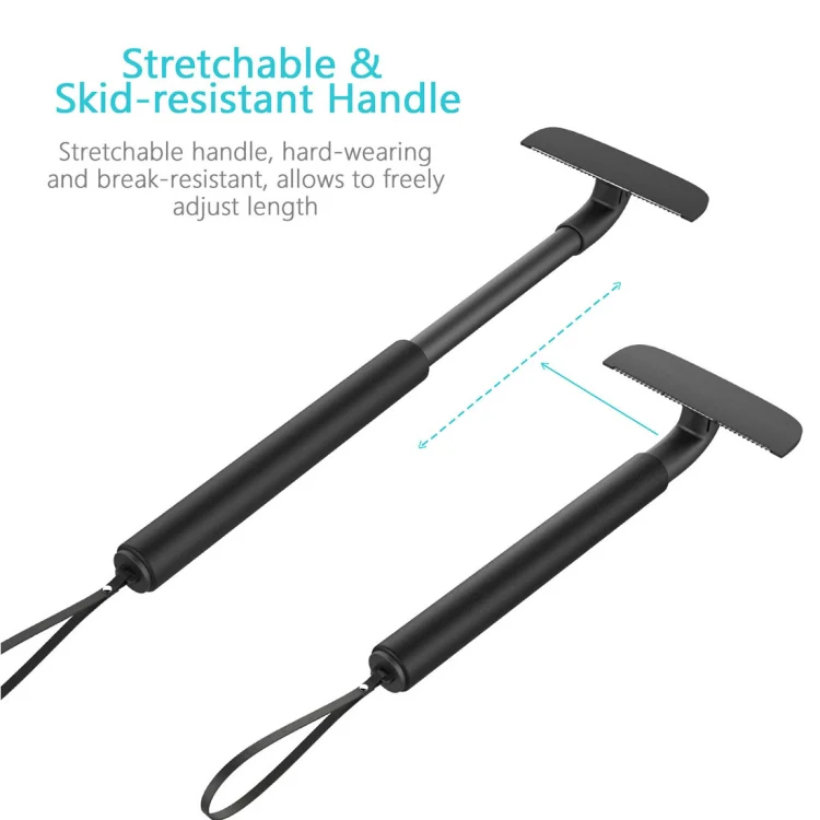 XPREEN XPRE034 Stretchable Handle Stainless Steel Blade Back Shaver Adjustable Back Razor with Lanyard for Men(Black) - Image 7