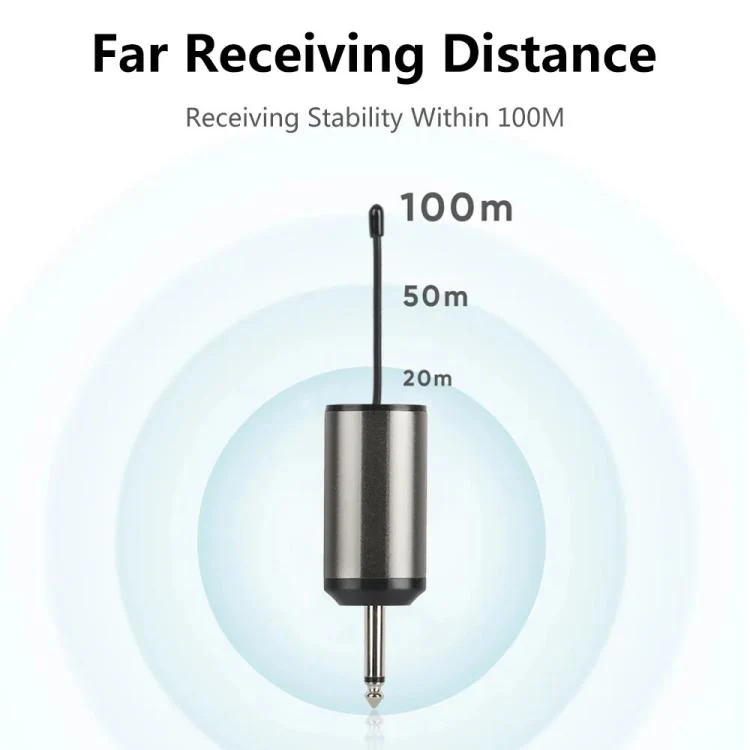 XTUGA  A1 UHF Wireless Headset Lavalier Microphone System with Bodypack Transmitter(Black) - Image 3