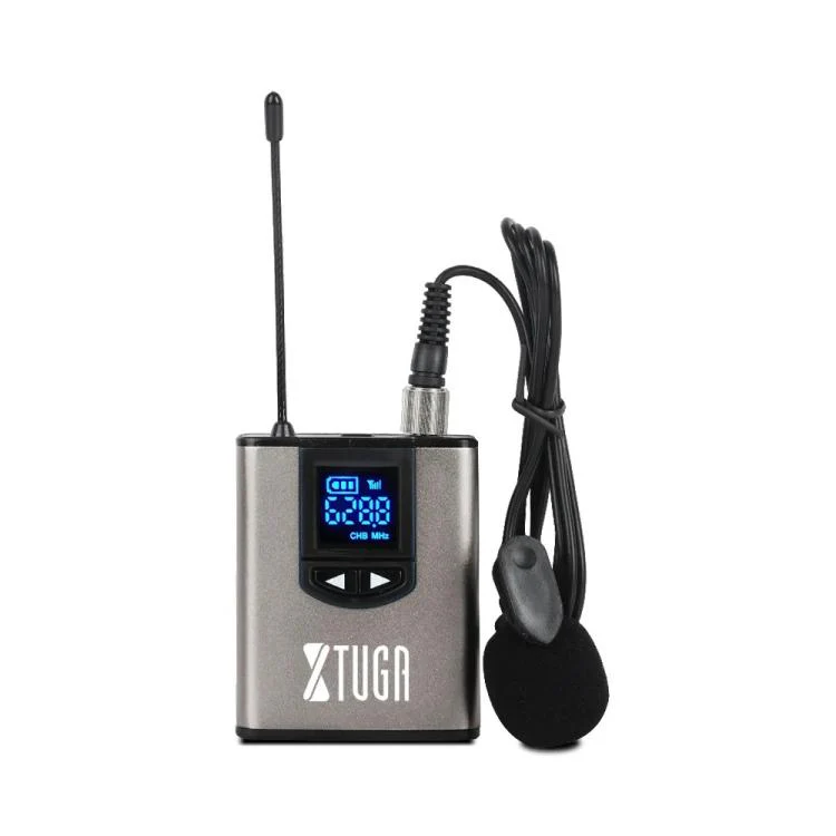 XTUGA  A1 UHF Wireless Headset Lavalier Microphone System with Bodypack Transmitter(Black) - Image 4