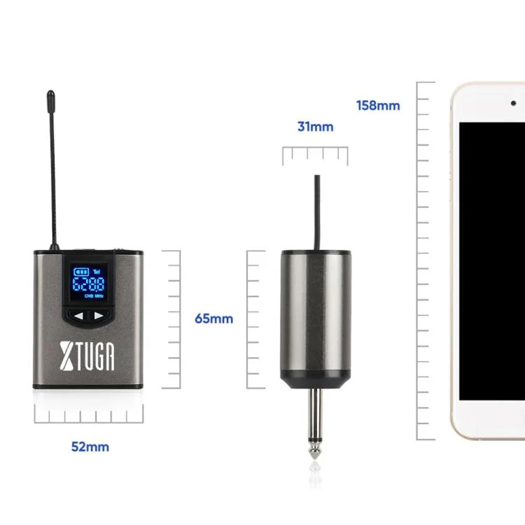 XTUGA  A1 UHF Wireless Headset Lavalier Microphone System with Bodypack Transmitter(Black) - Image 7