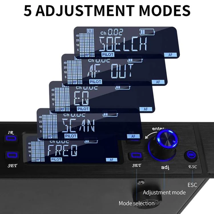 XTUGA M6604S-H Diversity Wireless Microphone System 4 Channel UHF Handheld Microphone - Image 5
