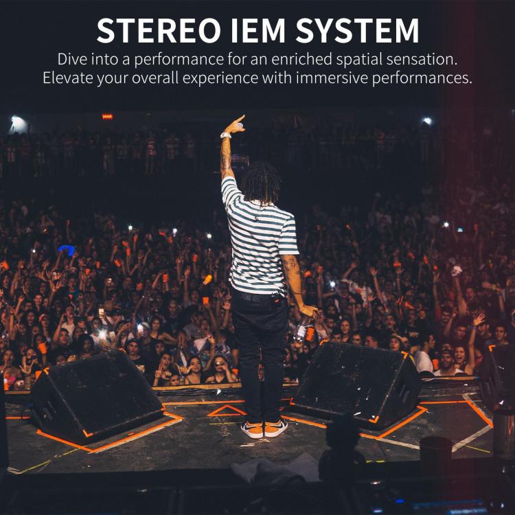 XTUGA SEM200 Wireless Stereo Stage Performance Professional In-ear Monitor System 2 BodyPacks + Transmitter - Image 8