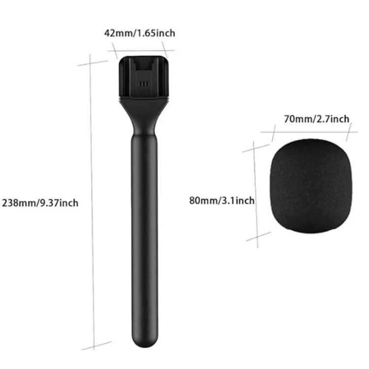 XWJ70 Portable Wireless Microphone Boom Professional Interview Recording Microphone Handheld Stick(Pink) - Image 4