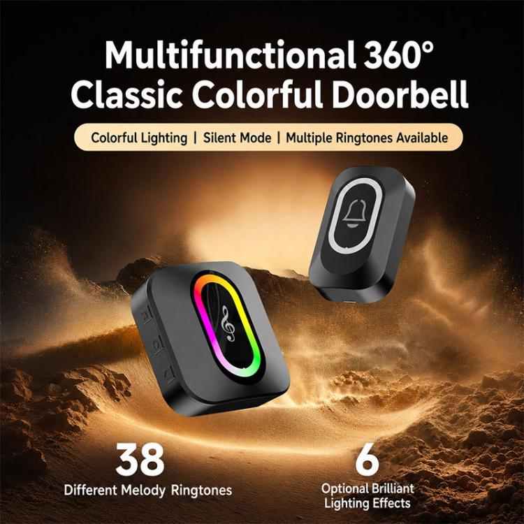 XY-809 Smart Waterproof Home Wireless Doorbell Elderly Wireless Elderly and Patients Emergency Call Button Doorbell, Power Plug:EU Plug(White) - Image 2
