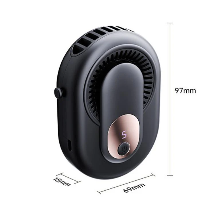 Y10 Portable Waist Fan With Power Display Rechargeable Neck Fan For Outdoor Use(Black) - Image 9