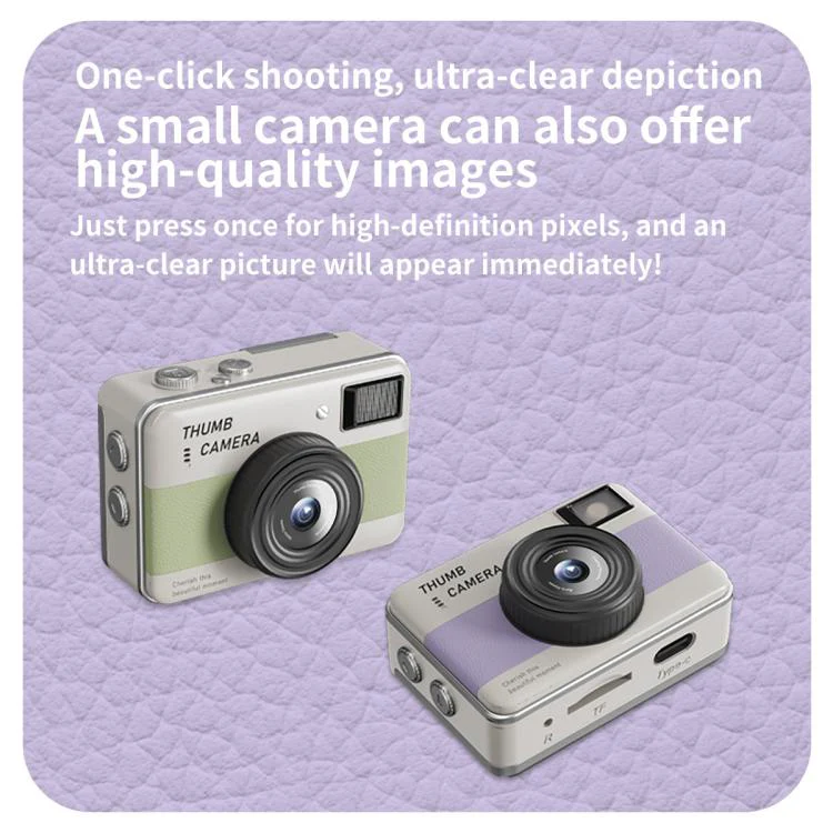 Y11 Macaron Dual-Color CCD 16X Zoom Mini Digital Camera for Kids with 180 Degree Flip Selfie Screen(Pearl Pink) - Image 7