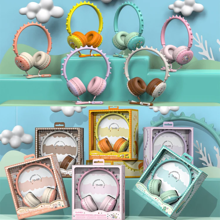 Y19 Cute Cartoon Stereo Music Wired Headphones with Microphone(Cute Bear) - Image 6